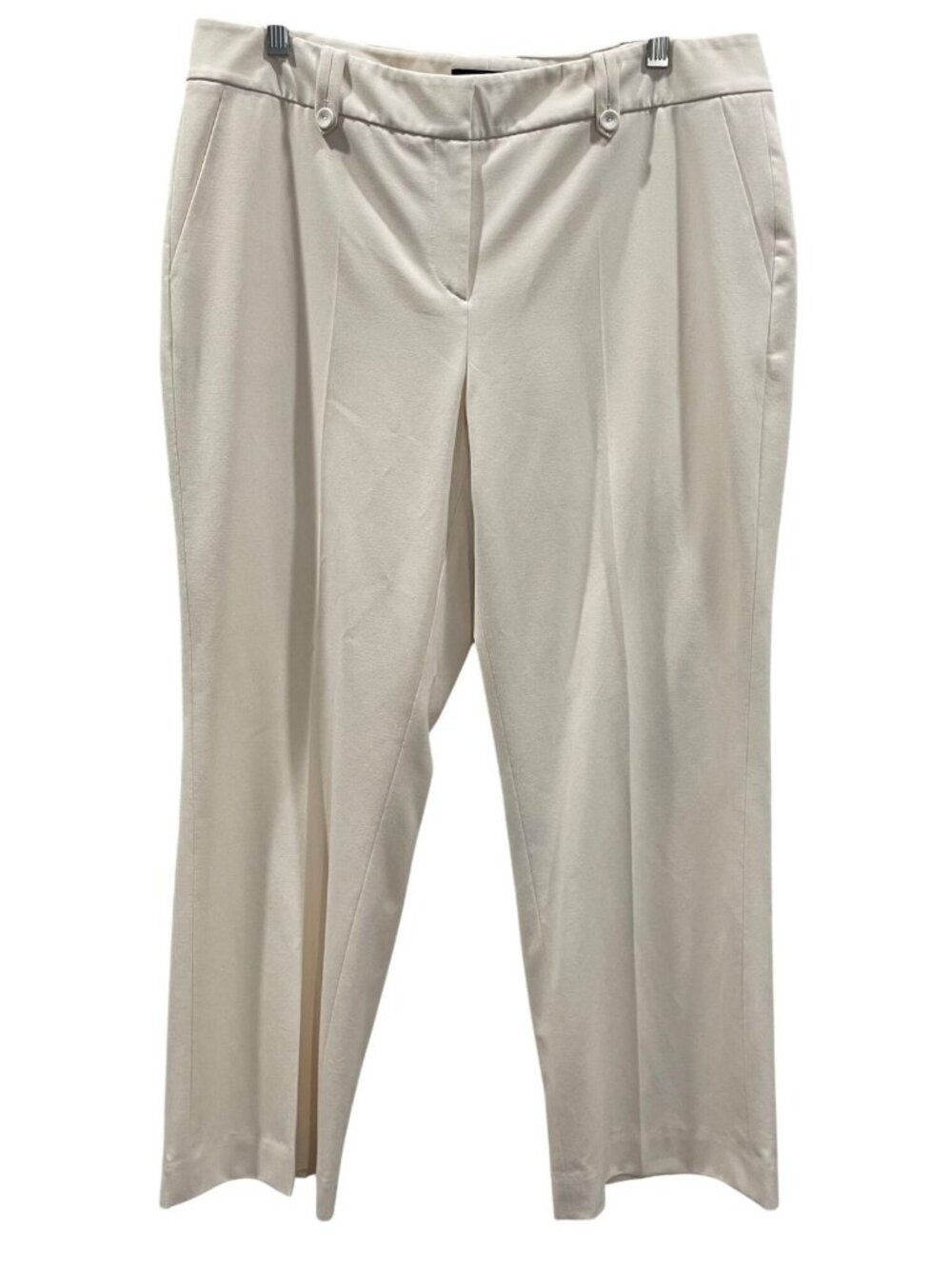 Talbots Signature Boot Pants 14 Cream Lined Career Neutral Dressy Minimalist
